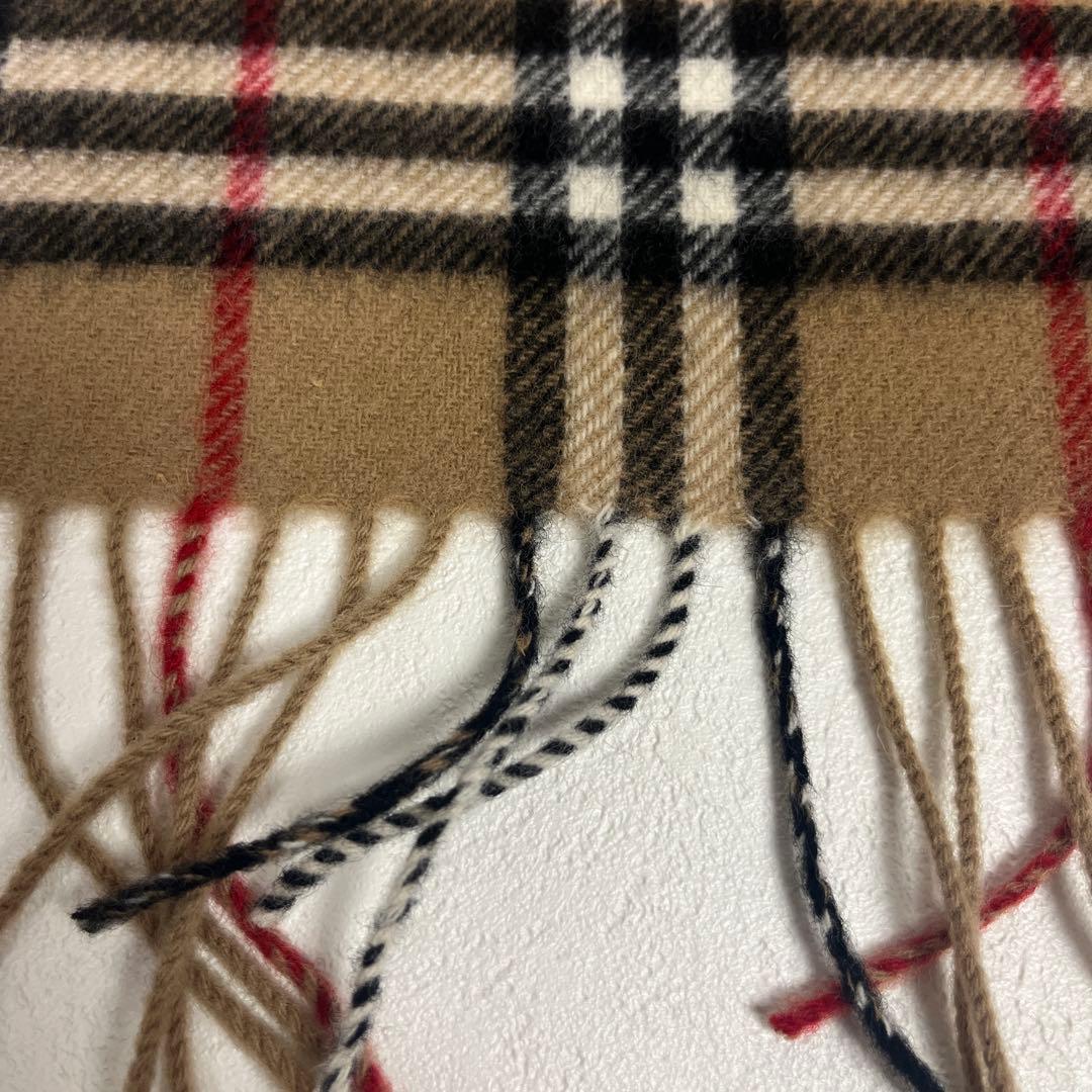 未使用品　バーバリー　ロングマフラー　ノバチェック　　キャメル　英国製