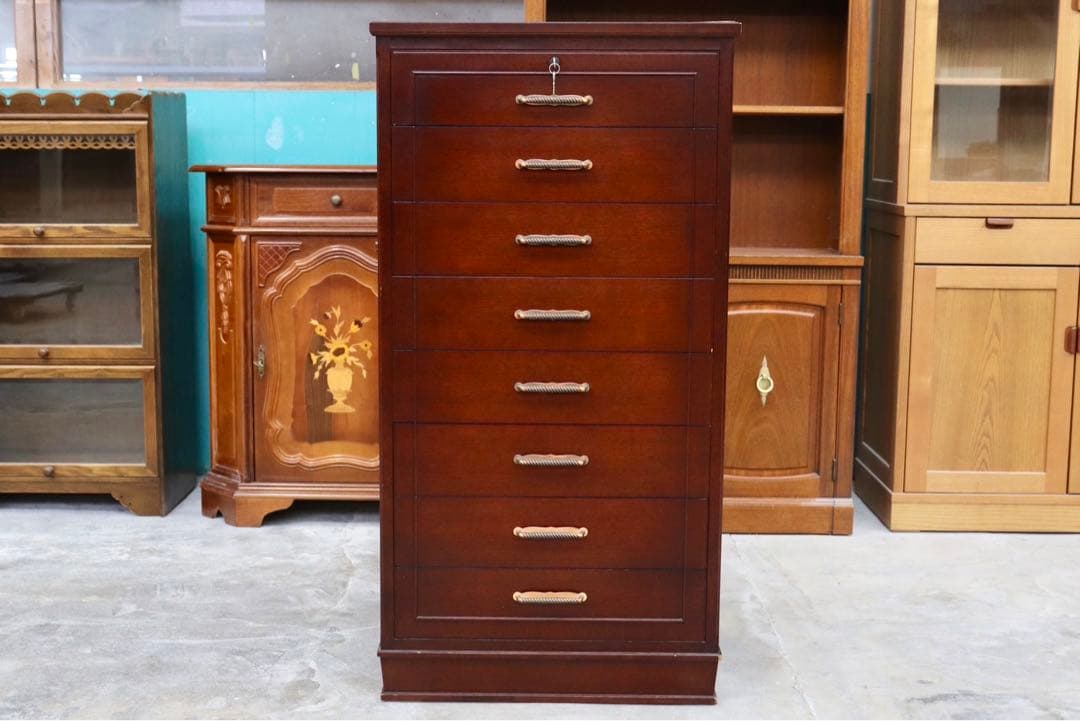 GMHH509C○メープル不二屋 神戸洋家具 クラシック 8段チェスト チェ