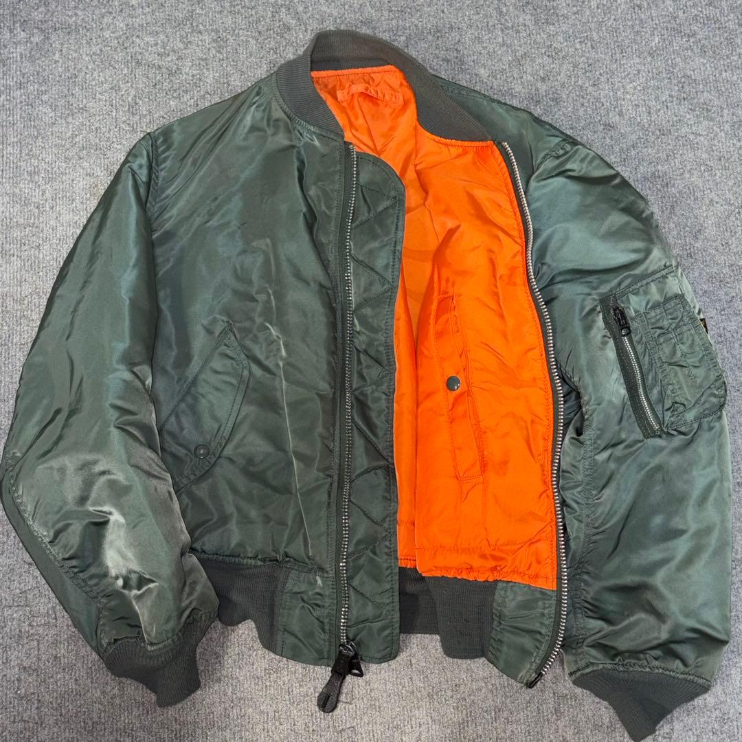 【USA製90s】【極美品✨️】ALPHA INDUSTRIE ma-1 カーキ