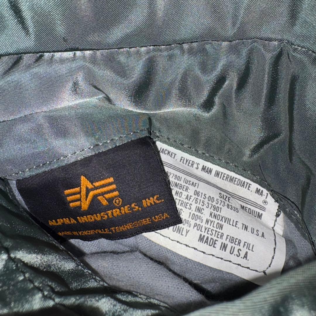 【USA製90s】【極美品✨️】ALPHA INDUSTRIE ma-1 カーキ