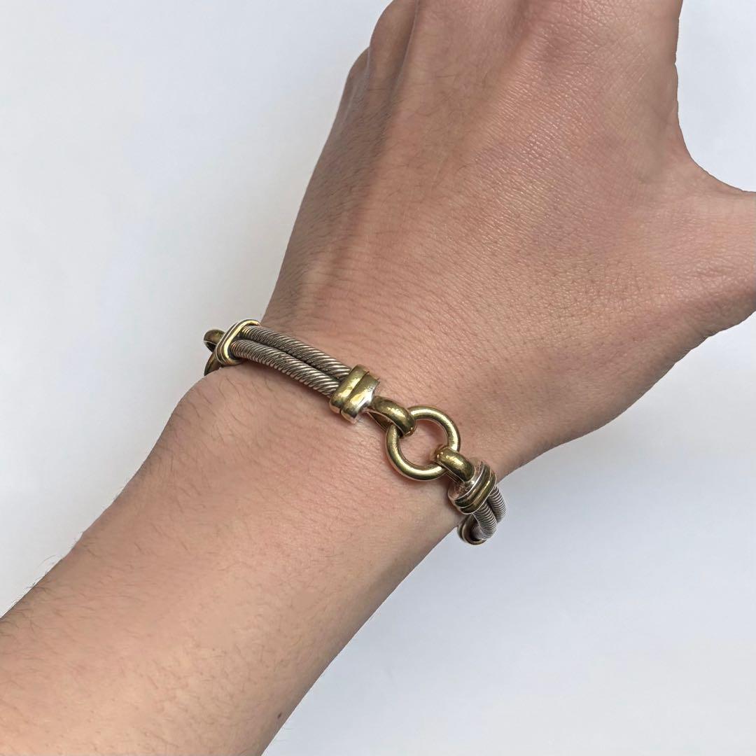 【1/25迄SALE❗️】メキシコ製 ロープノットリンクブレス 925＆brass
