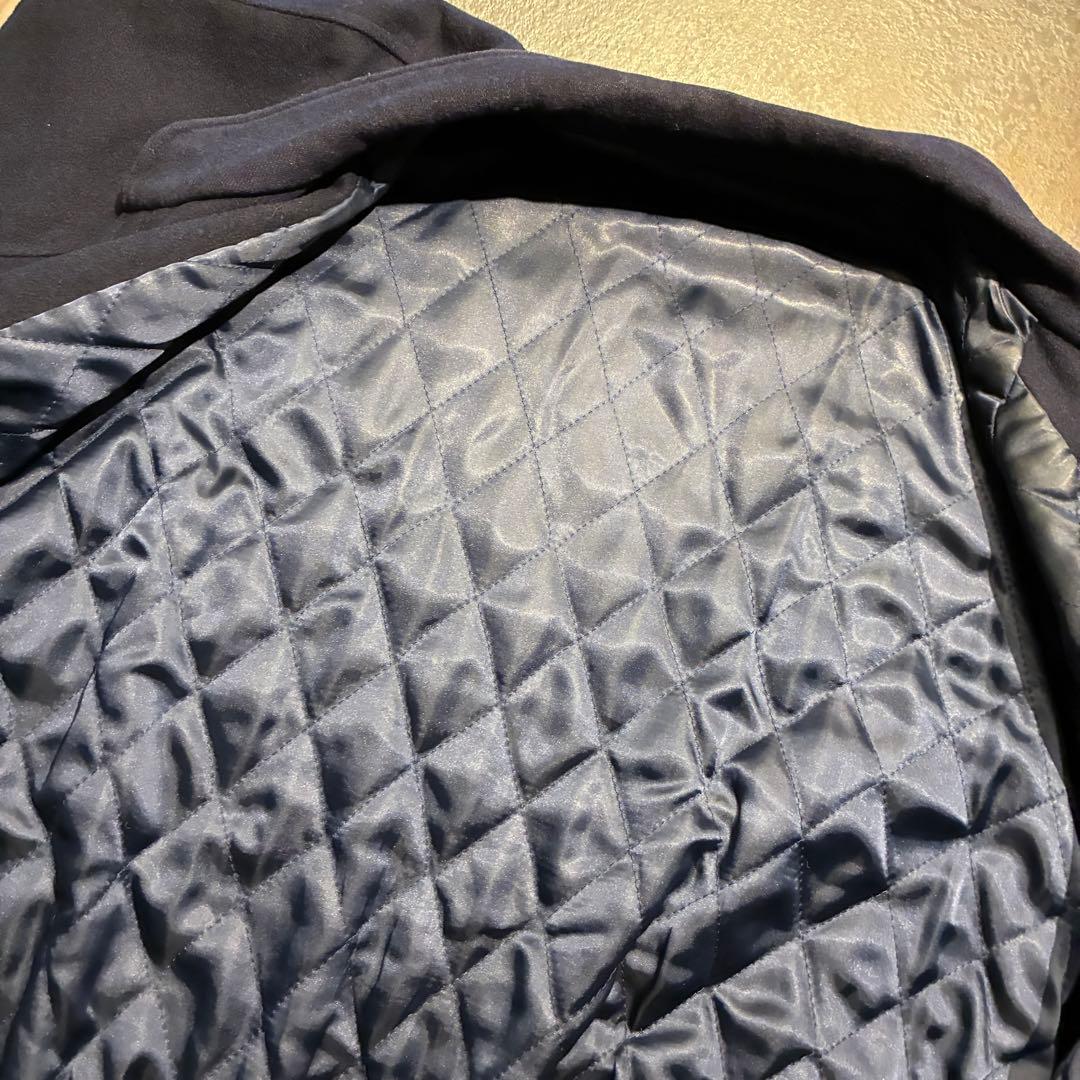 90s VINTAGE ジップ ウール ハリントンジャケット L相当