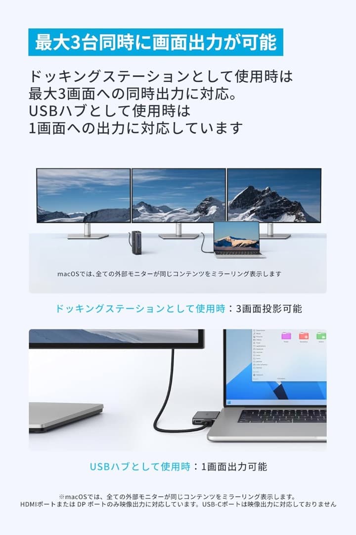 新品　Anker Nano ドッキングステーション (13-in-1, 着脱式)