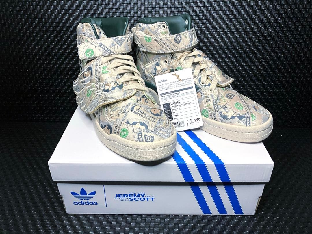 アディダス adidas ジェレミースコット ハイカット　ドル紙幣　マネー