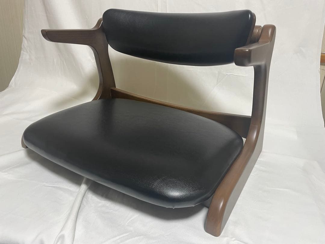 起立木工 キャスパーチェア 100B 座椅子 ローチェア PVC ラバーウッド