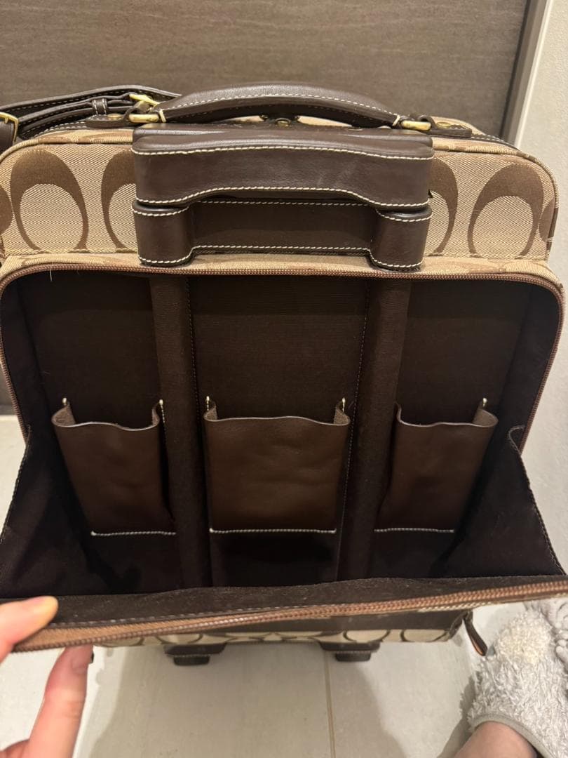 COACH 中型キャリーケース ブラウンモノグラム