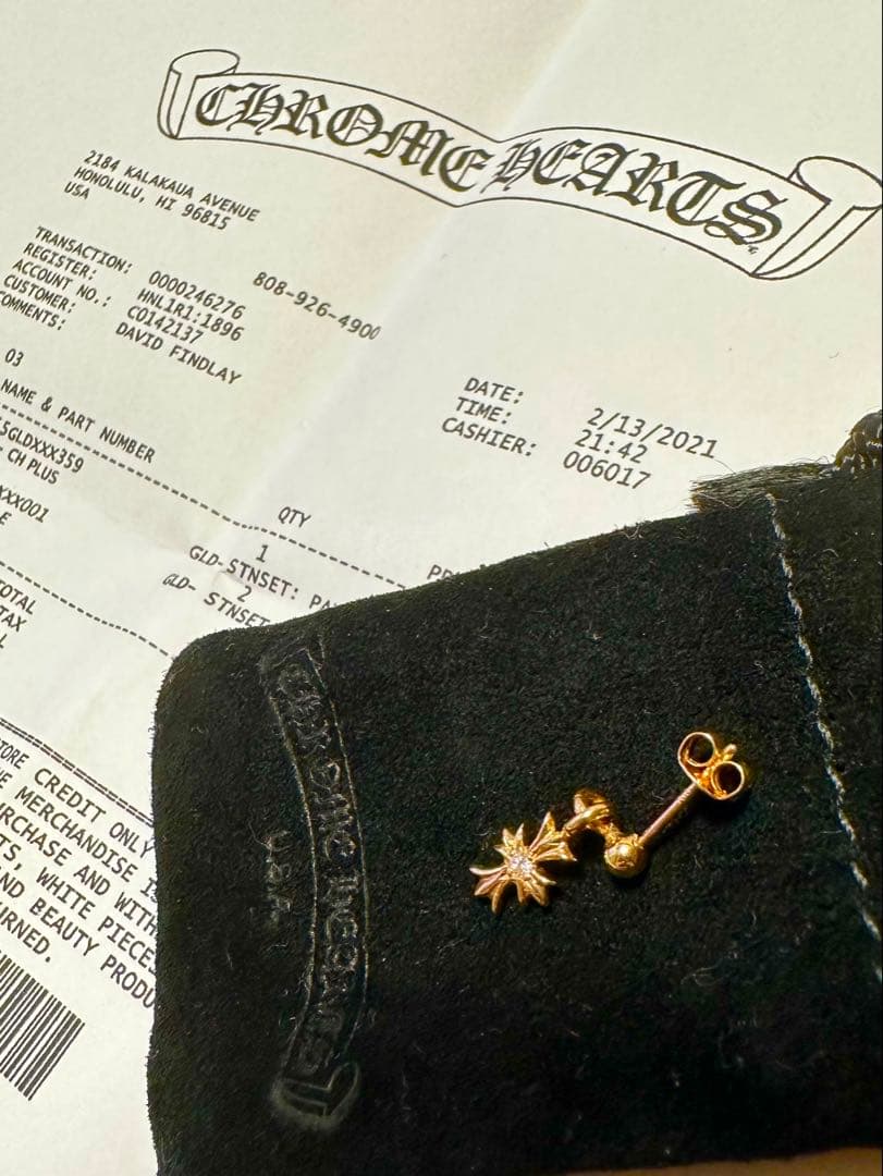 Chrome Hearts 22k ピアス