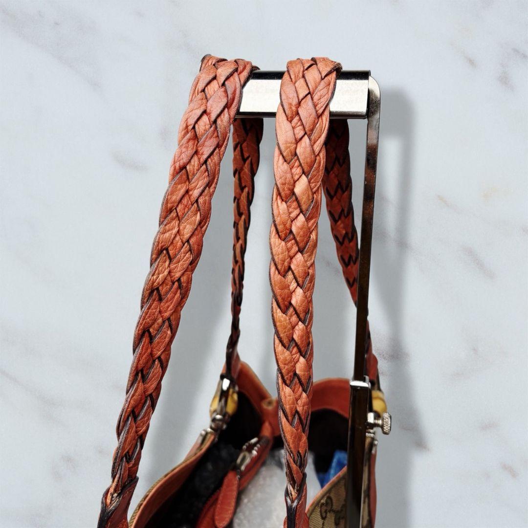 011 GUCCI トートバッグ ハンドバッグ 肩掛け GG柄 e6