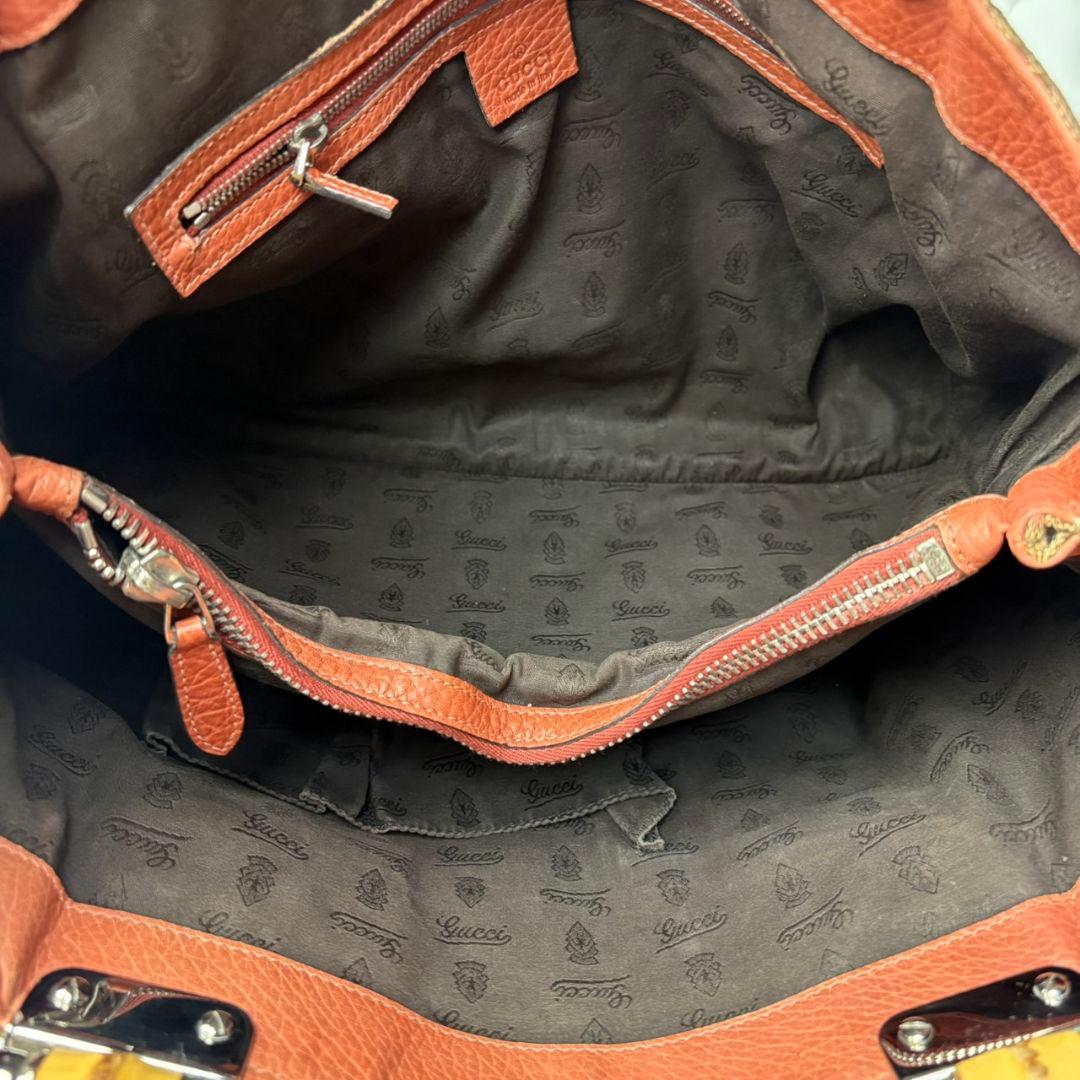 011 GUCCI トートバッグ ハンドバッグ 肩掛け GG柄 e6