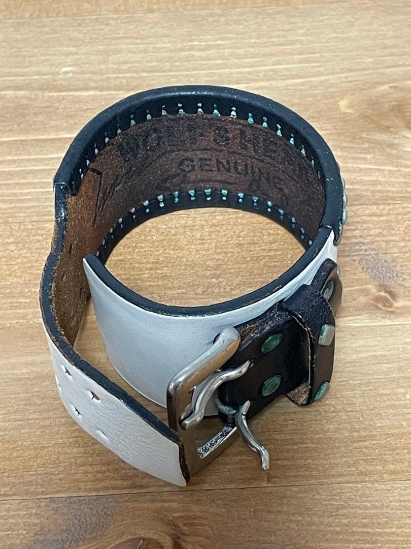 wolf’s head レザーリストブレス　#キムタク愛用　ホワイト　美品