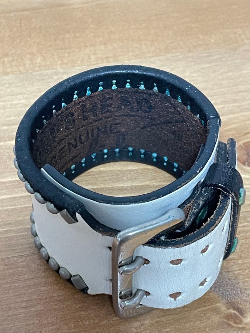 wolf’s head レザーリストブレス　#キムタク愛用　ホワイト　美品