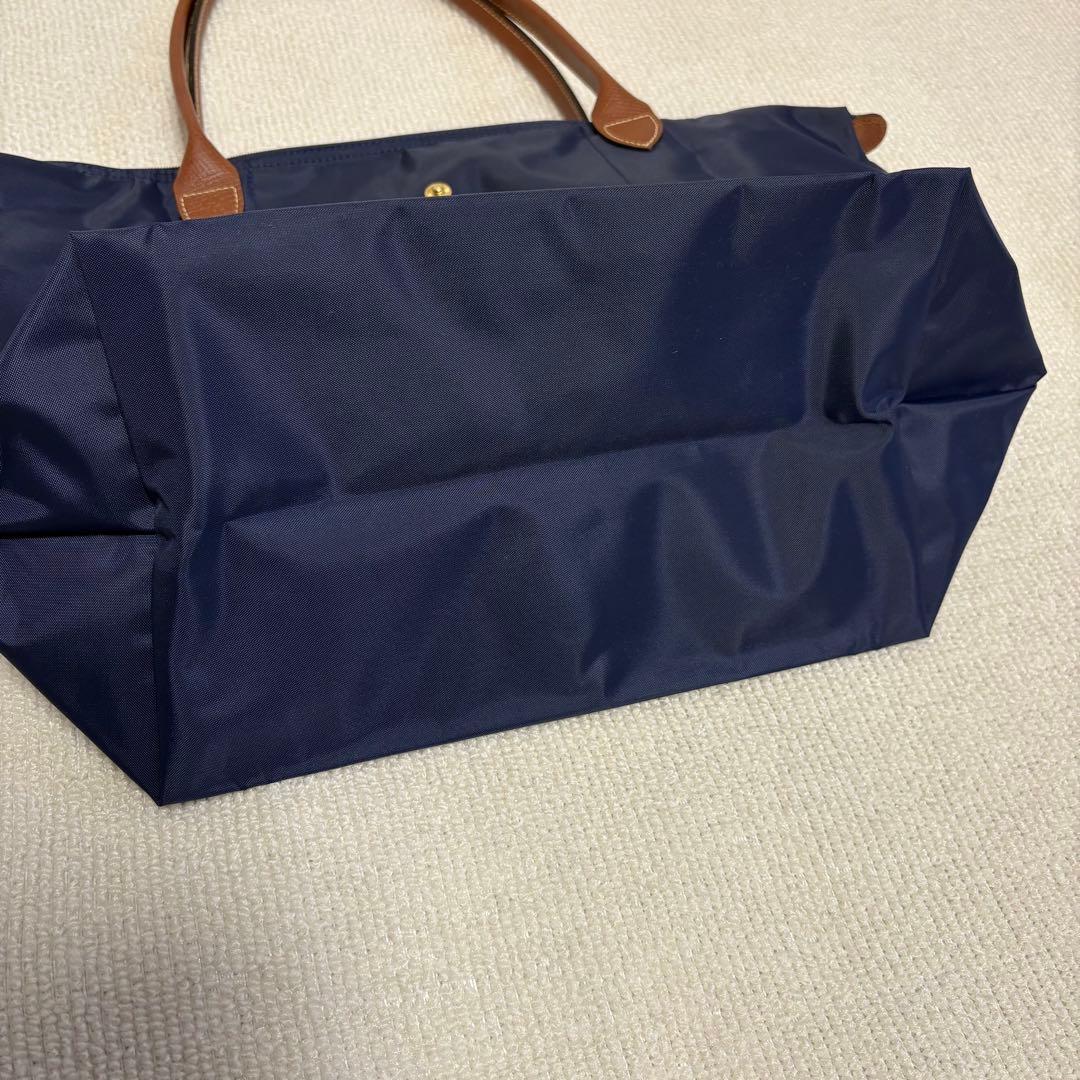 美品✨ロンシャン ル プリアージュ トートバッグ　ネイビー　Lサイズ　ロング