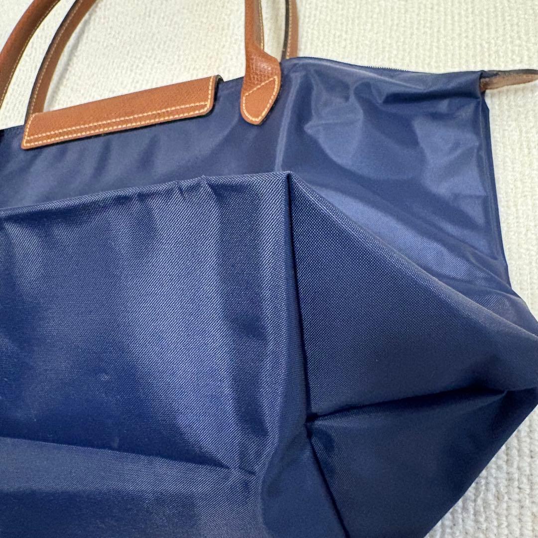 美品✨ロンシャン ル プリアージュ トートバッグ　ネイビー　Lサイズ　ロング
