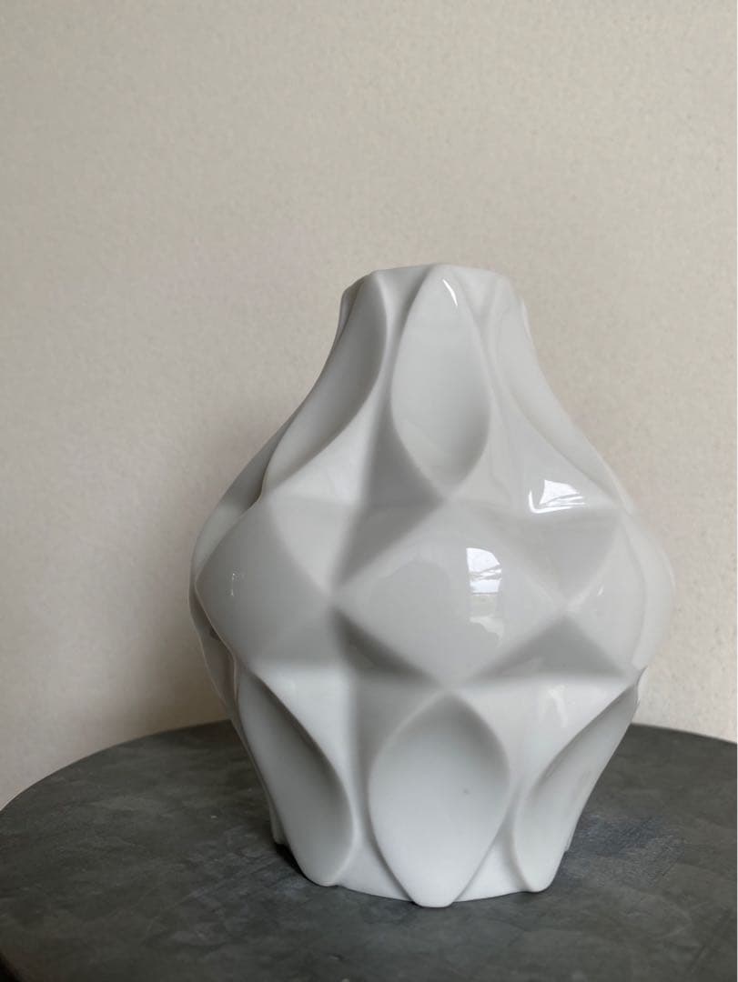 ドイツ アンティーク ビンテージ 単色 白 小瓶 花瓶 フラワーベース 希少美品