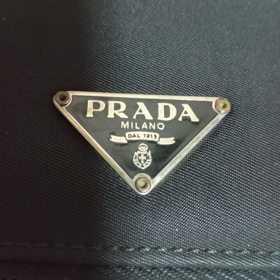 PRADA プラダ M521テスートナイロン 二つ折り布 黒