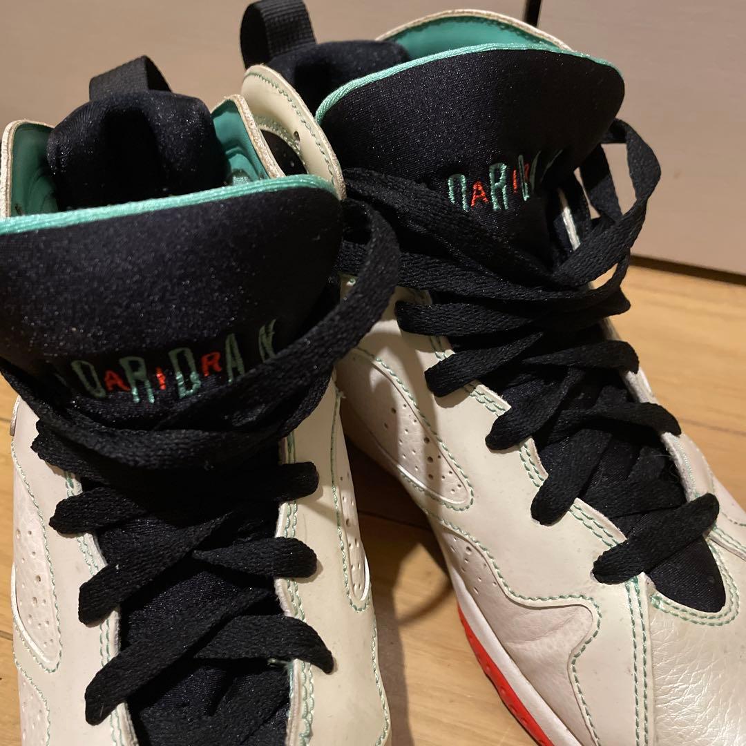 エア ジョーダン 7 ホワイト/グリーンレディースシューズ