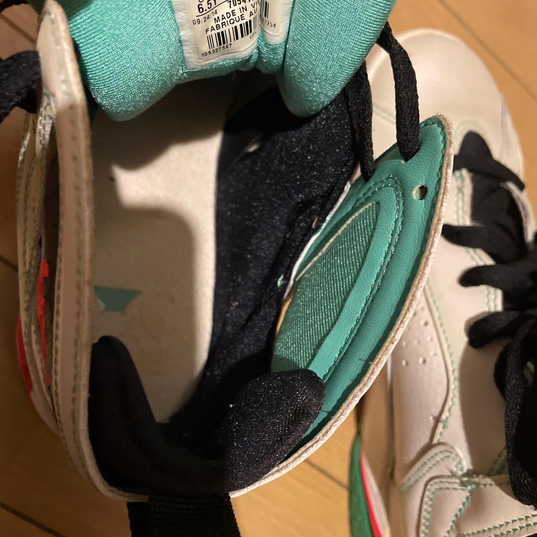 エア ジョーダン 7 ホワイト/グリーンレディースシューズ