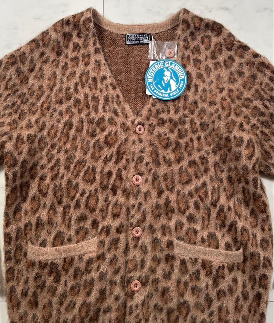 ヒステリックグラマー モヘア レオパード カーディガン　ワコマリア マインデニム