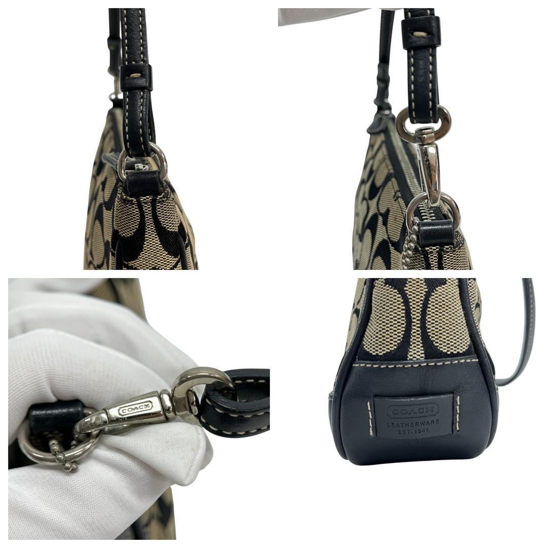 COACH ポーチ ハンドバッグ シグネチャー 6094 シグネチャー 黒