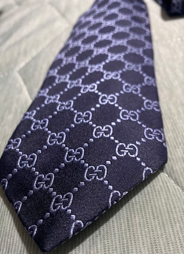 【1番人気組み合わせ☆】GUCCI×GGロゴ×ネイビーカラー×剣先8cm