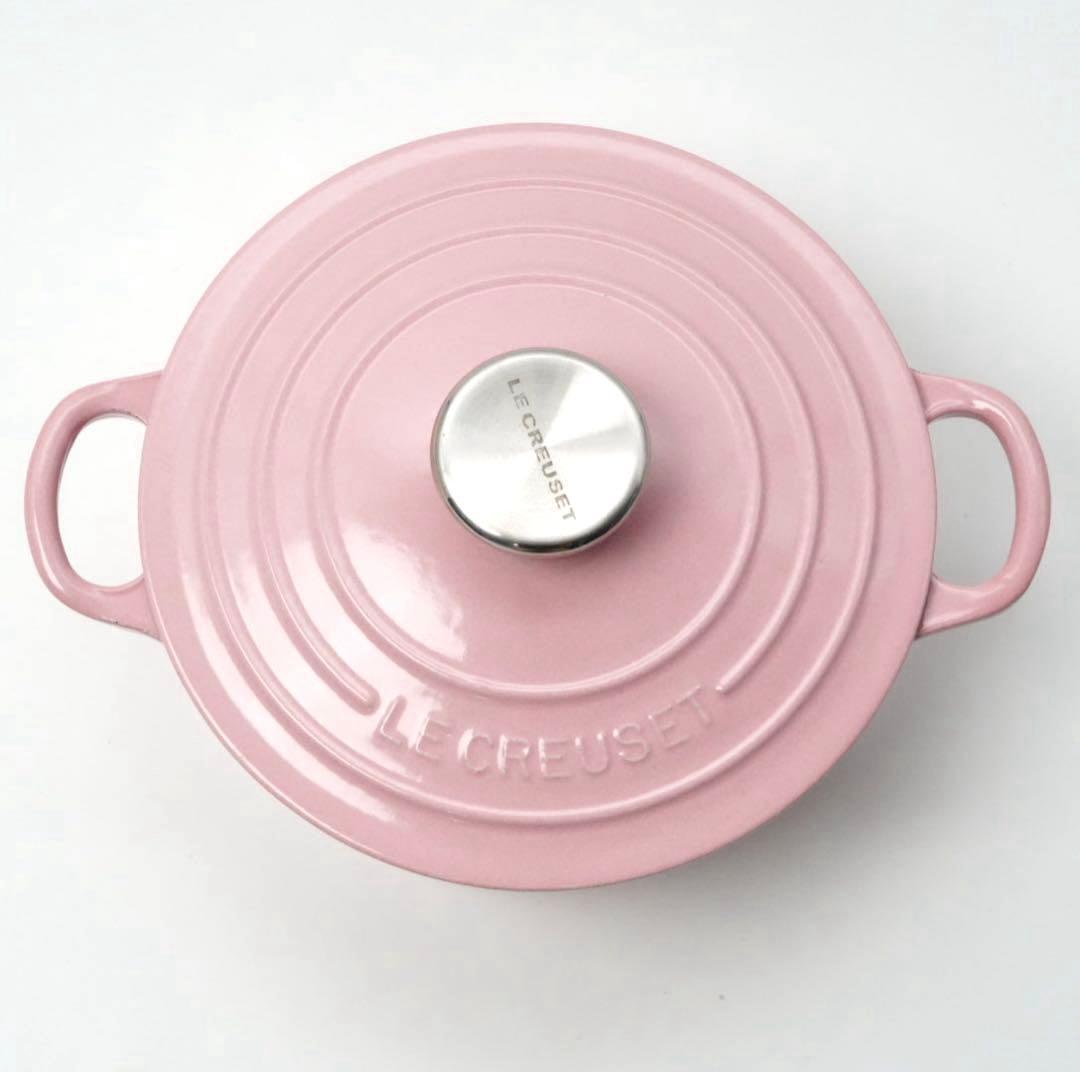 【美品】LE CREUSET　ココット ロンド シフォンピンク　18cm
