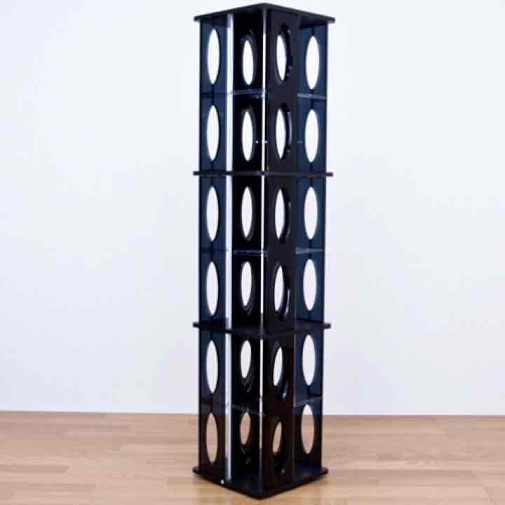 CD＆DVDラック　6段　BK