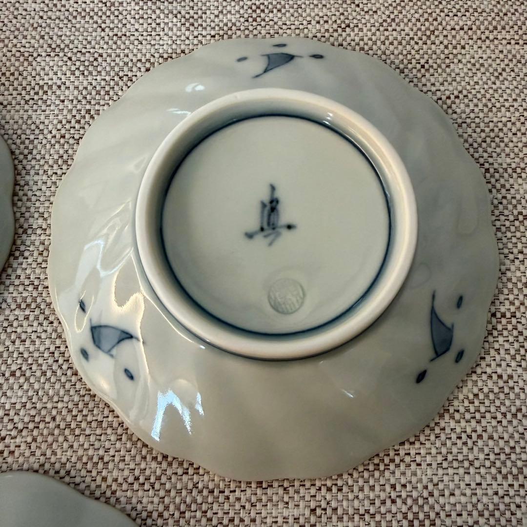 伊万里鍋島焼 瀬兵窯　古伊万里藤花　小皿　5枚