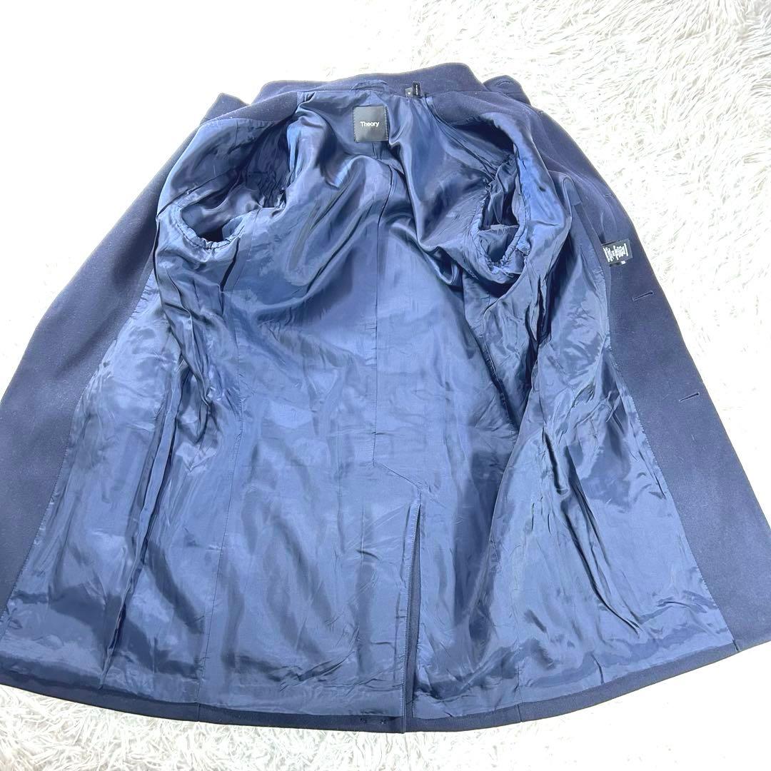 未使用✨theory 現行　BELVIN スタンドカラーコート　M 紺