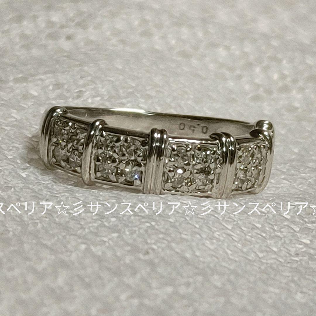 Pt900 ダイヤモンド0.50ctのデザインリング5.24g