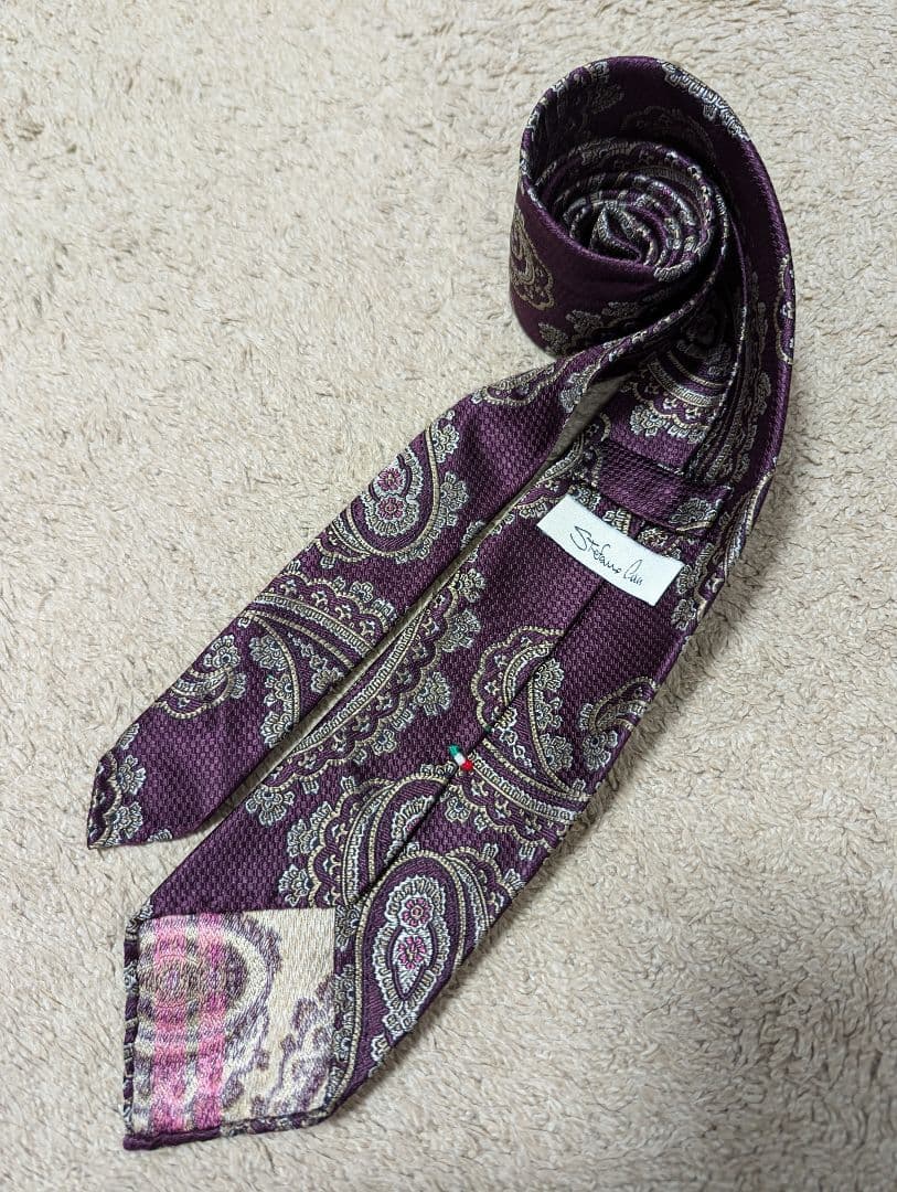 極美品　Stefano Cau　ネクタイ　スフォデラート　ペイズリー　イタリア製