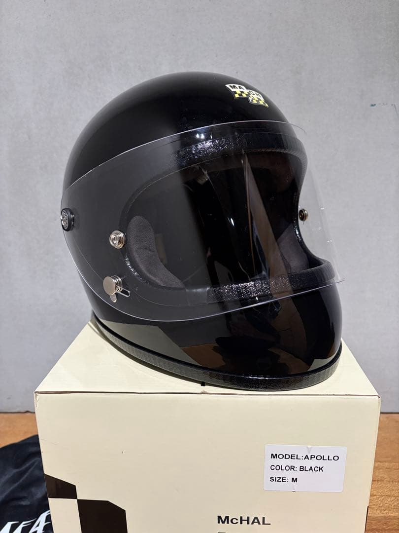 McHALアポロ ブラック フルフェイス マックホール Mサイズ
