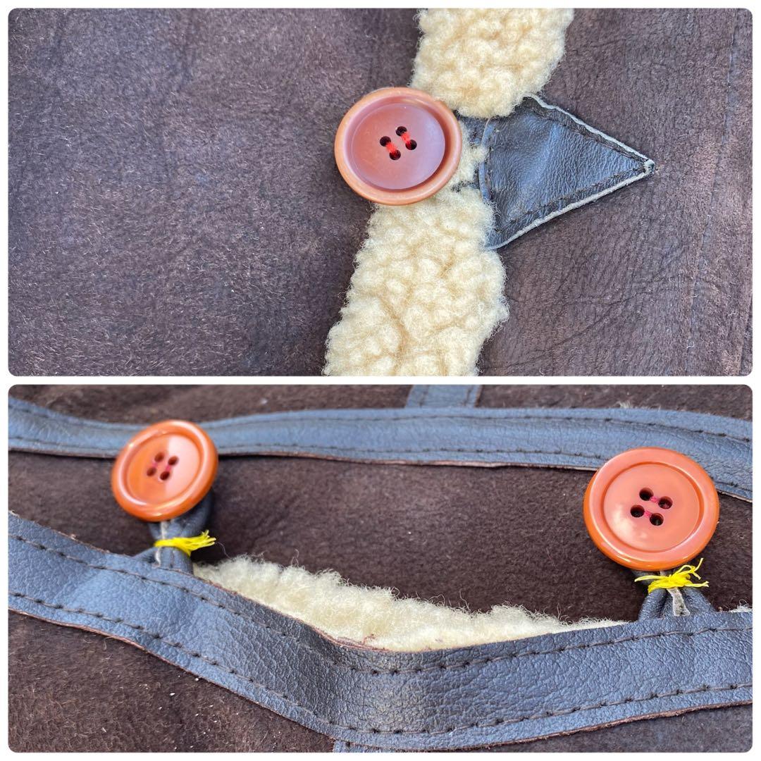 希少　美品　アヴィレックス B-7 ムートン アラスカンコート ヴィンテージ　茶