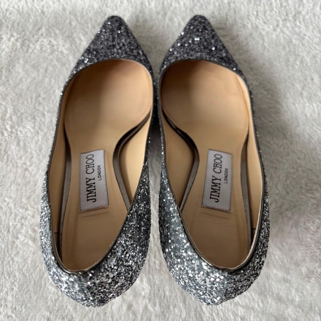 ✨️美品✨️ JIMMY CHOO ジミーチュウ グリッター パンプス グレー
