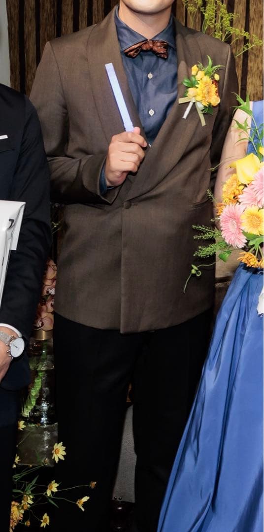 【結婚式、披露宴、お色直し】新郎 タイ、チーフ