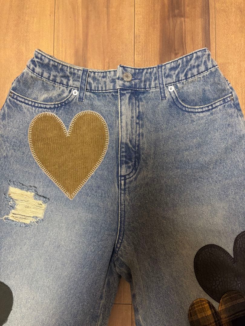 ※新品※Darich ハートパッチワークデニムパンツ