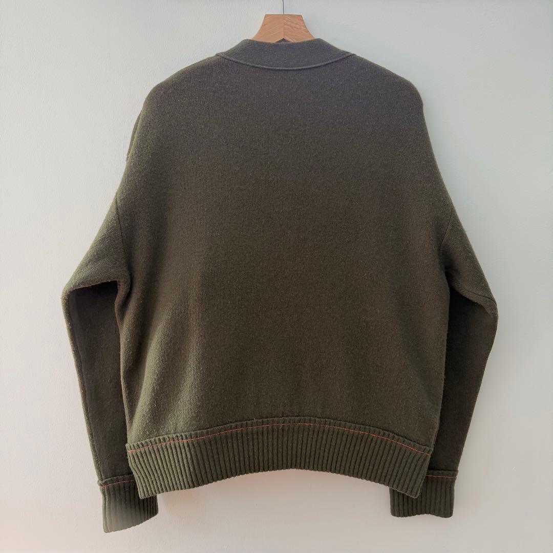 トップス sacai cotton cashmere cardigan khaki 1
