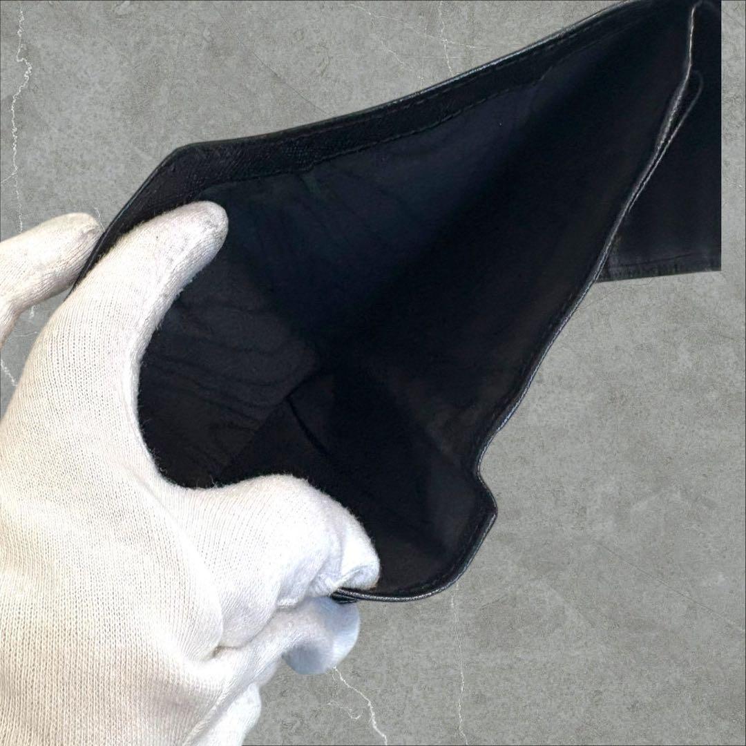 美品✨ PRADA プラダ 三つ折り財布 サフィアーノ ブラック 黒