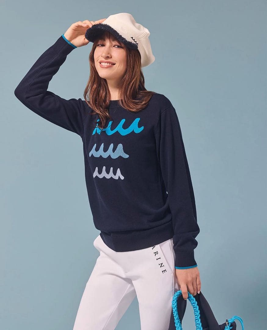 muta MARINE ムータマリン バイカラーニットセーター