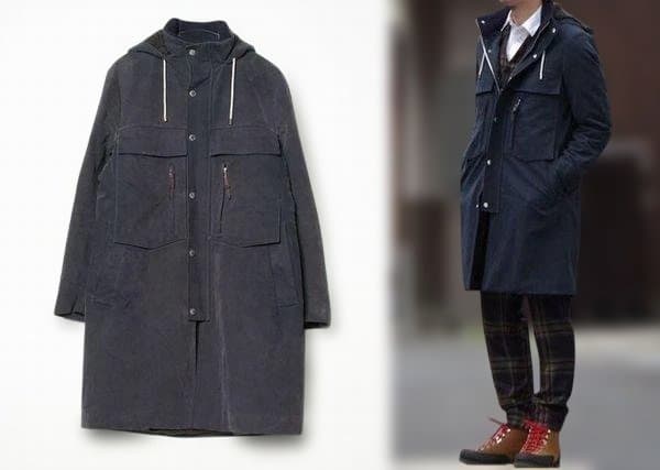 umit benan フーディーパーカコート ボア ネイビー サイズ36