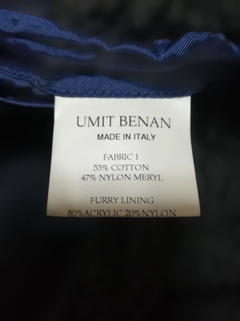 umit benan フーディーパーカコート ボア ネイビー サイズ36