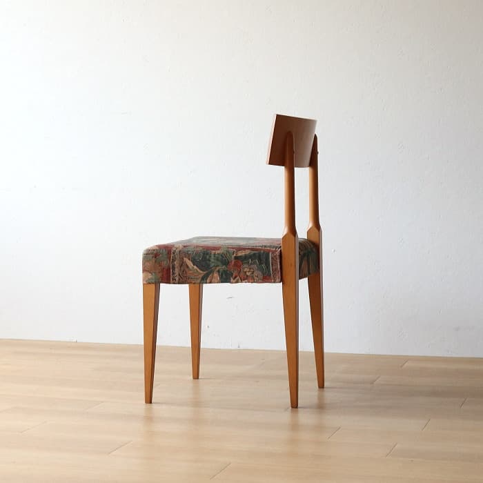 ヴィンテージ 飛騨産業 肘付イス 古家具 無垢材 ブナ材 カバーリング①