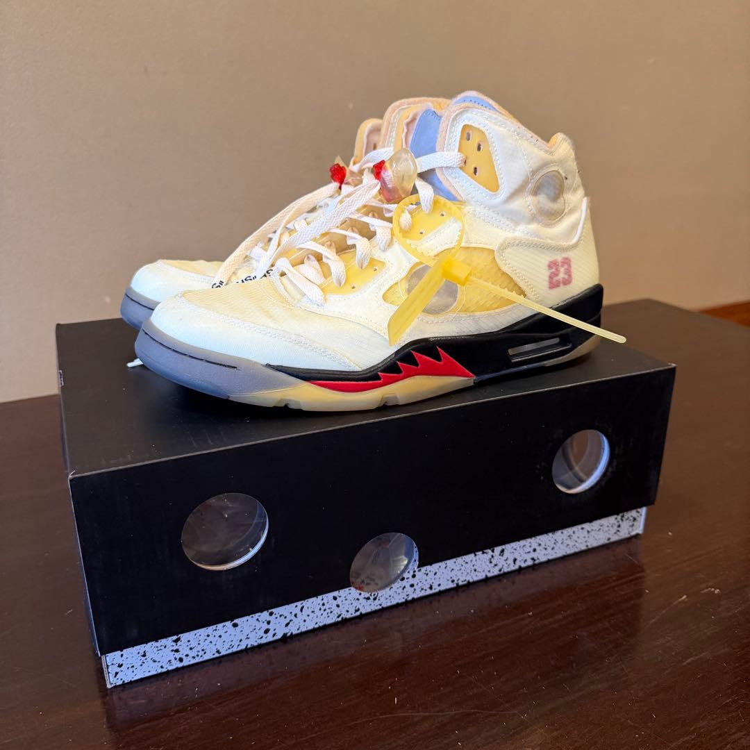 シューズ(男性用) NIKE OFF WHITE AIR JORDAN 5 RETRO SAIL 1