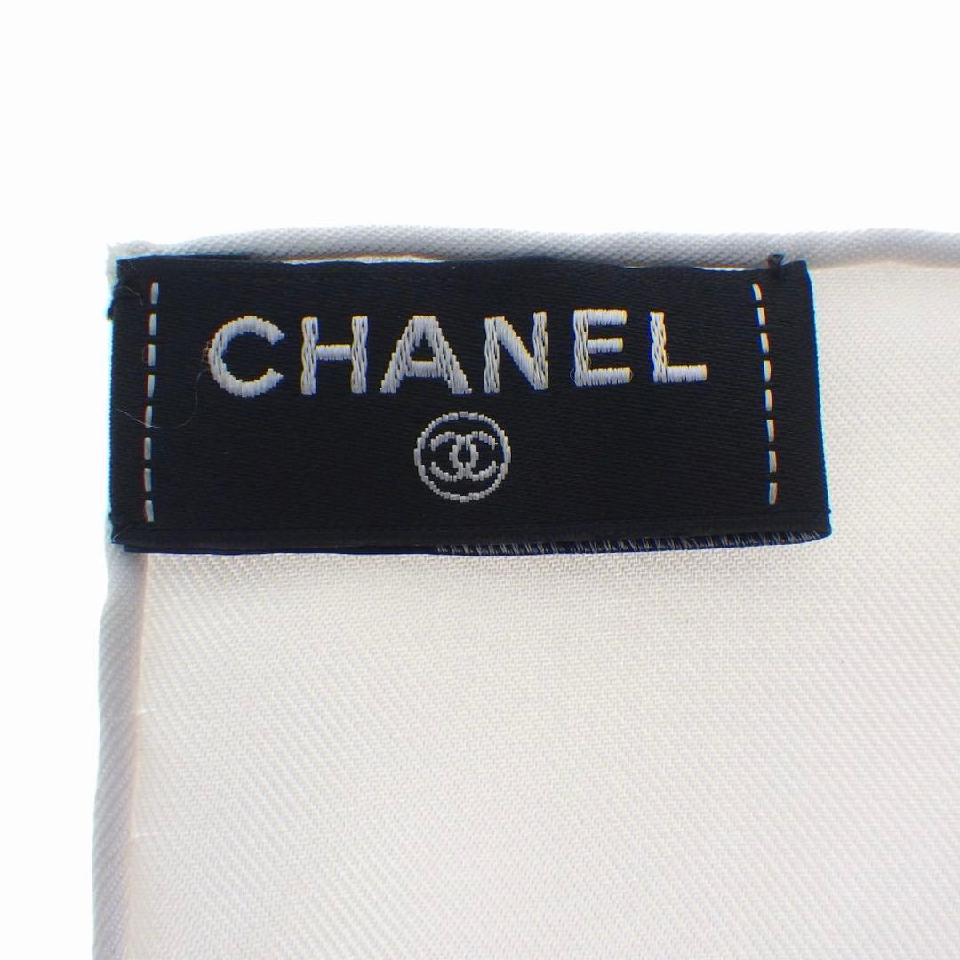 CHANEL シルク100% チェック柄スカーフ