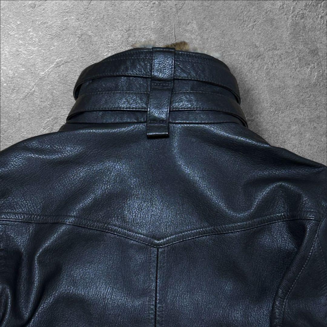 y2k japanese label Haruf ゴートレザー レザージャケット