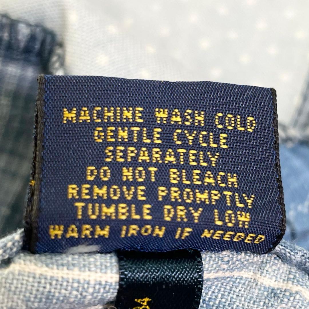 【美品】ラルフローレン　パッチワークシャツ・デニムシャツ・インディゴ・ネイティブ