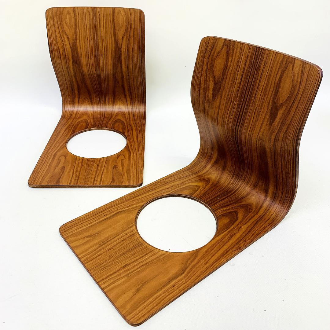 Tendo 天童木工 座椅子 2脚セット 藤森健次 曲木 ケヤキ ローズウッド③