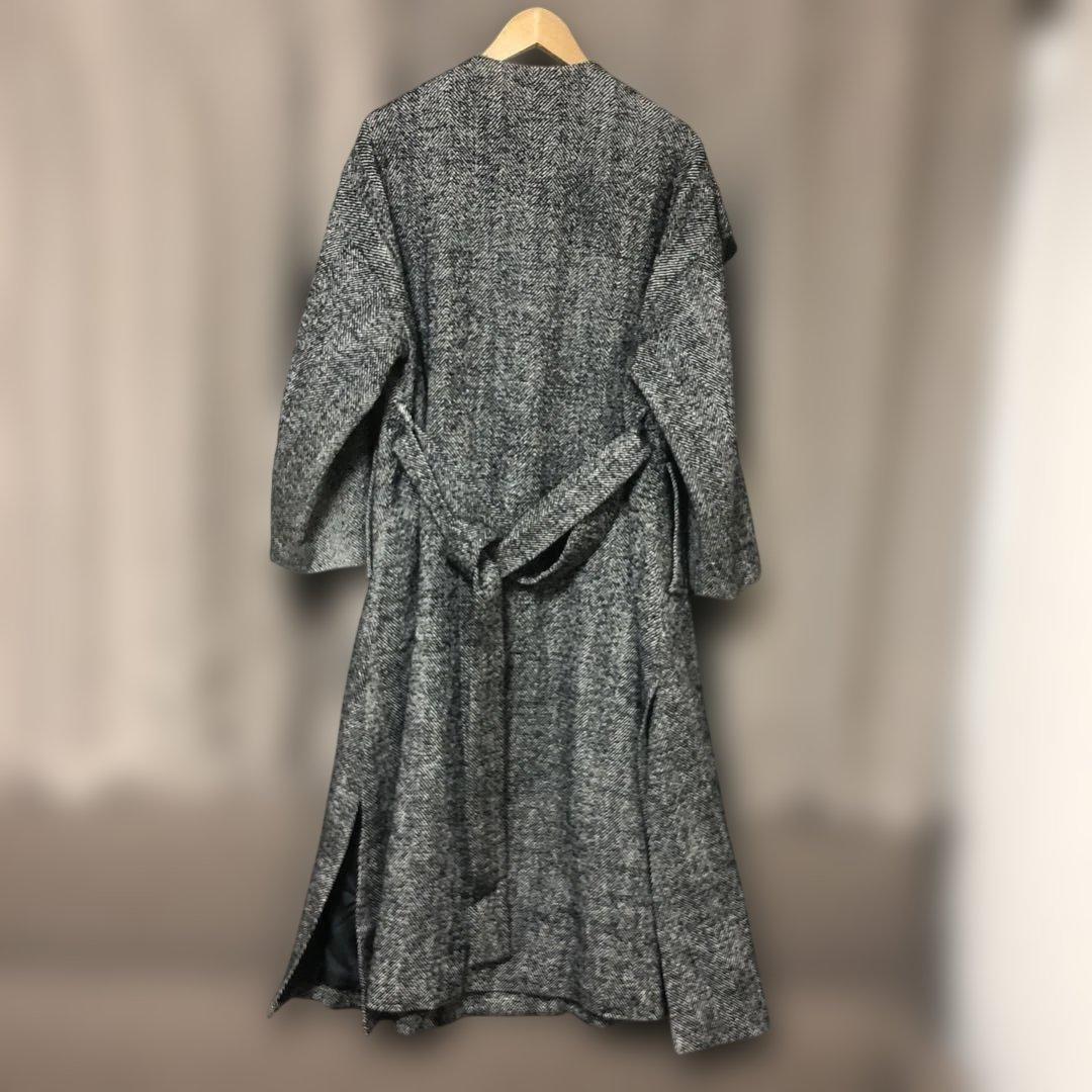 本日のみ大幅値下げ　雑誌掲載ebure人気完売ヘリンボーンAラインウールコート