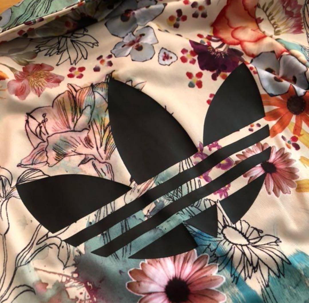 美品 アディダス トラックジャケット ボタニカル 花柄 ジャージ レディース L