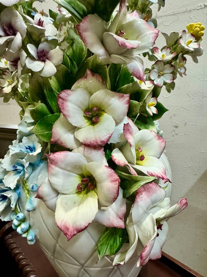 CAPODIMONTE 特大陶花 高さ69cm！豪華希少 イタリア製 高級陶器