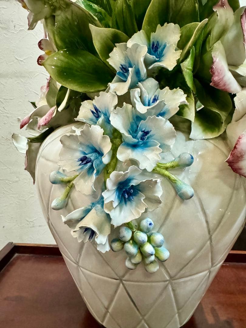 CAPODIMONTE 特大陶花 高さ69cm！豪華希少 イタリア製 高級陶器